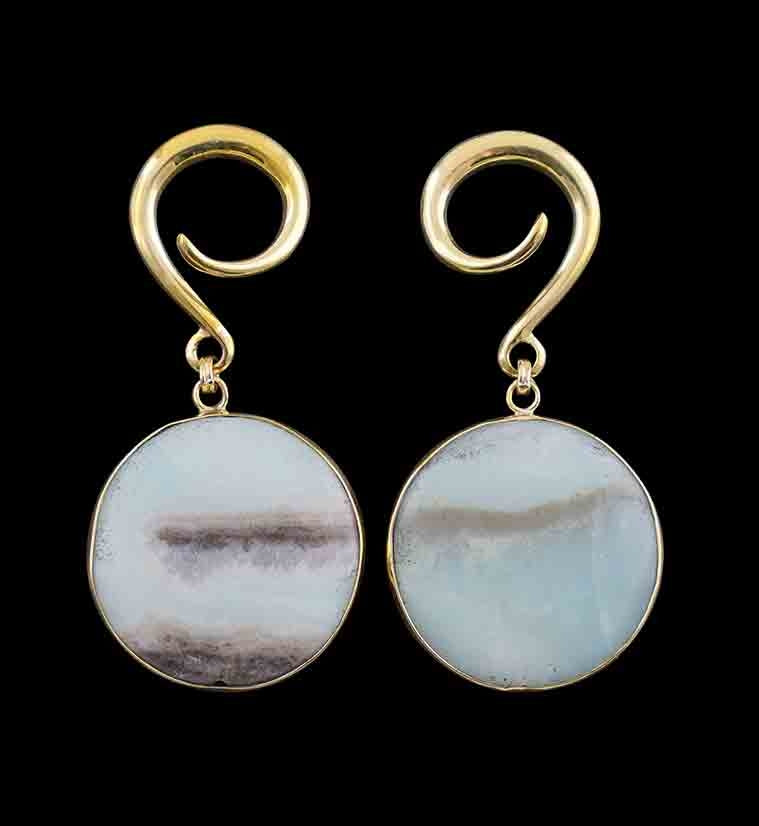 Grand Amazonite Stone Hanging Ear Weights