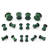 Green Dragon Veins Acrylic Plugs
