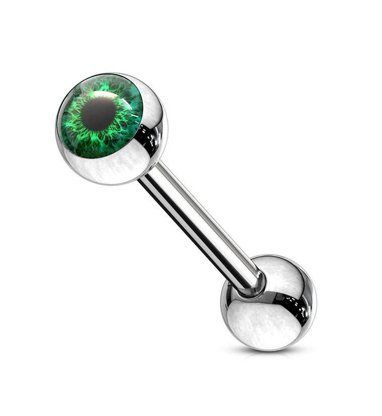 Green Eyeball Barbell