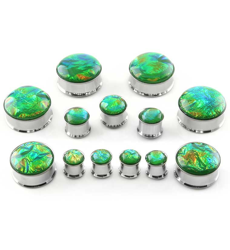 Green Ivy Foil Stainless Steel Plugs