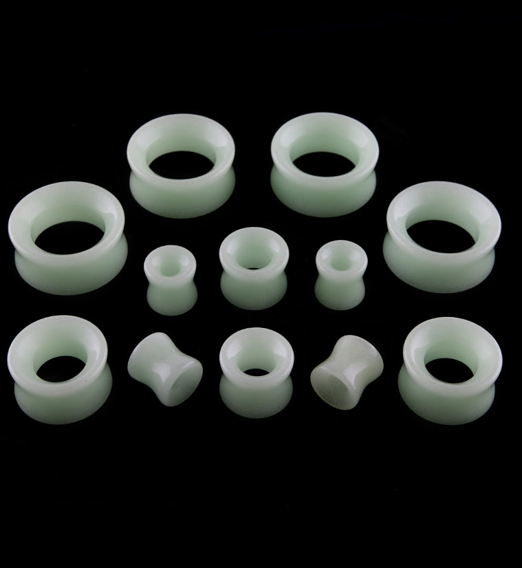 Green Glow in the Dark Glass Tunnels