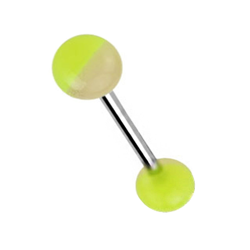 14G Yellow / Pink Glow in the Dark Barbell