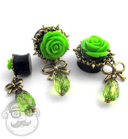 Green Rosebud Plugs