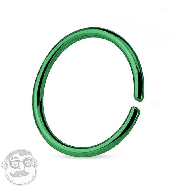 Green Seamless Stainless Steel Hoop Ring