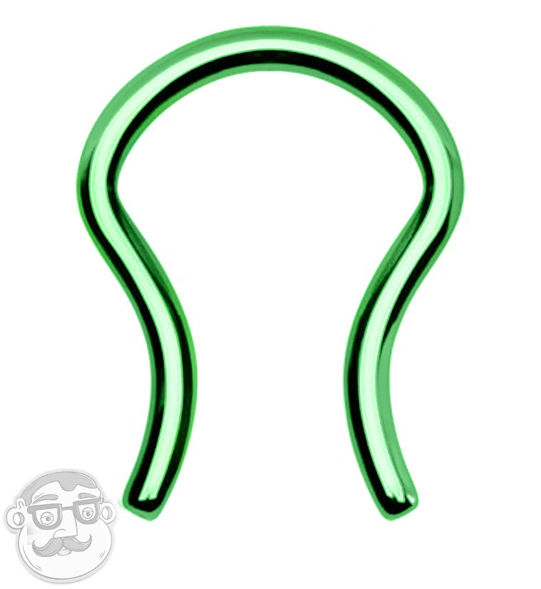 Green 316L Stainless Steel Septum Ring