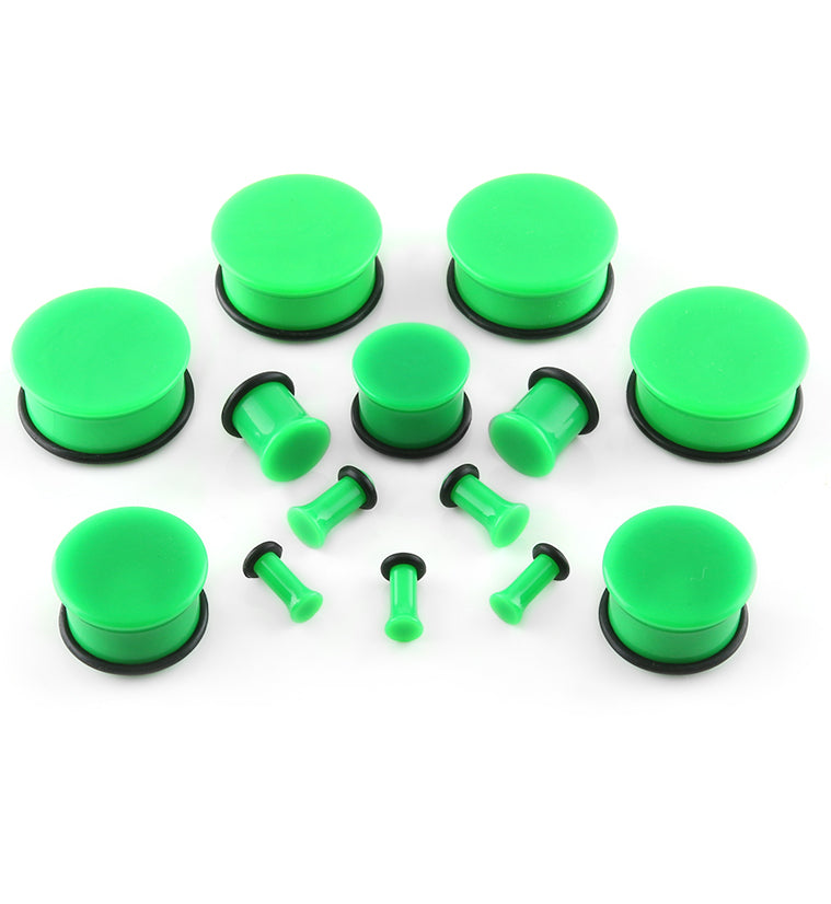 Green Single Flare Plugs