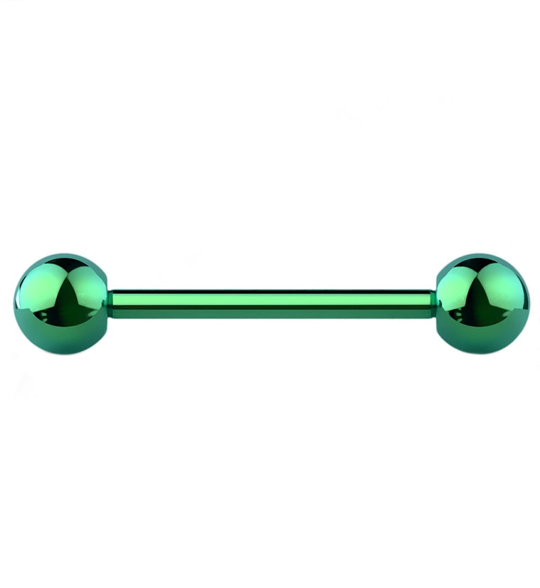 Green PVD Titanium Barbell