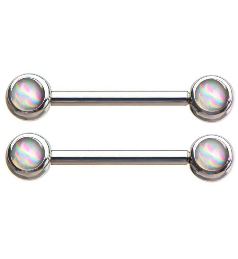 14G GroovyNipple Rings Barbell