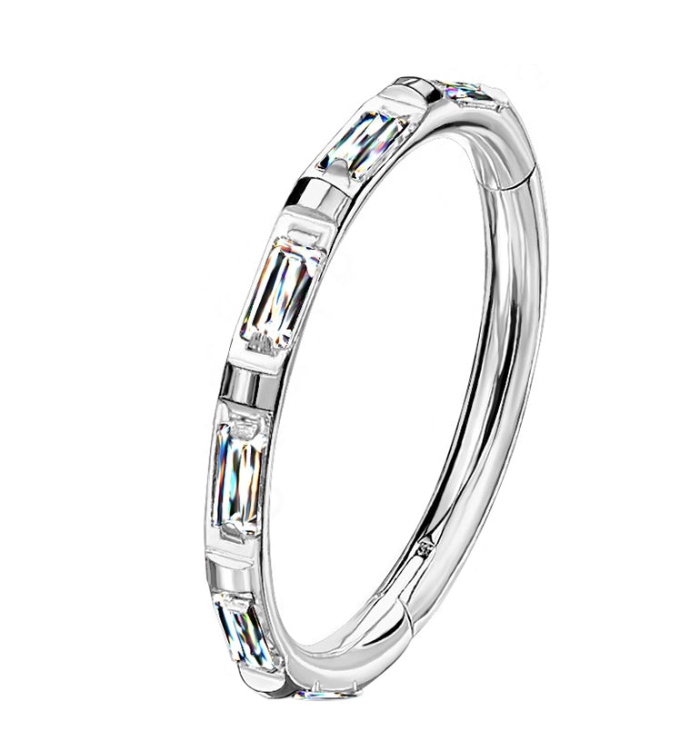 Gullion CZ Titanium Hinged Segment Ring