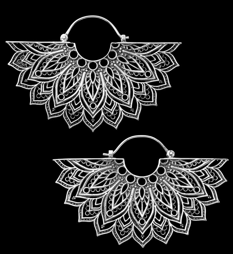 Half Manda White Brass Ear Weights