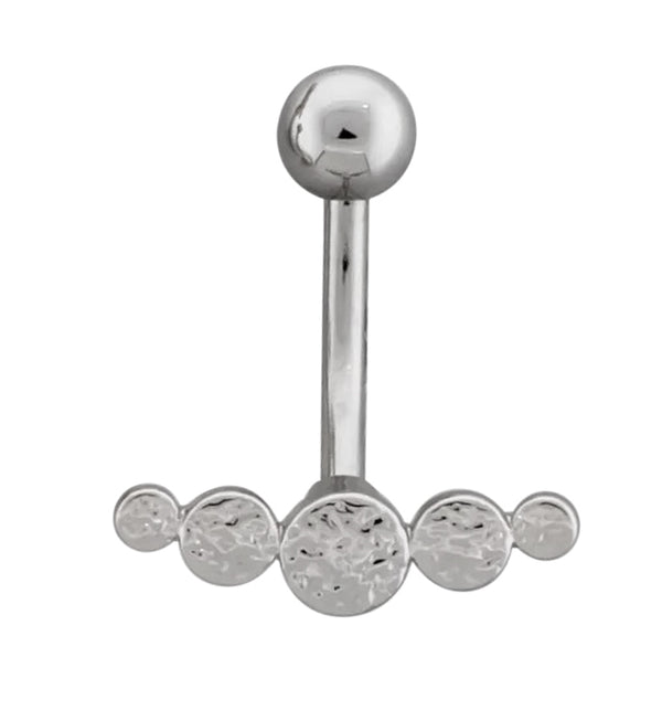 Hammered Arc Stainless Steel Belly Button Ring