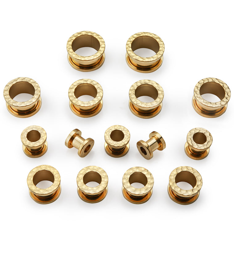 Hammered Gold PVD Stainless Steel Tunnels