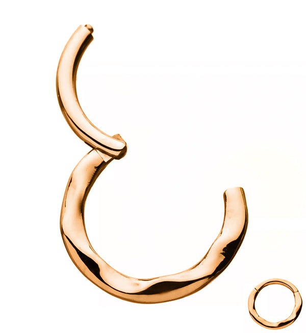 Rose Gold PVD Abstruse Hinged Segment Ring