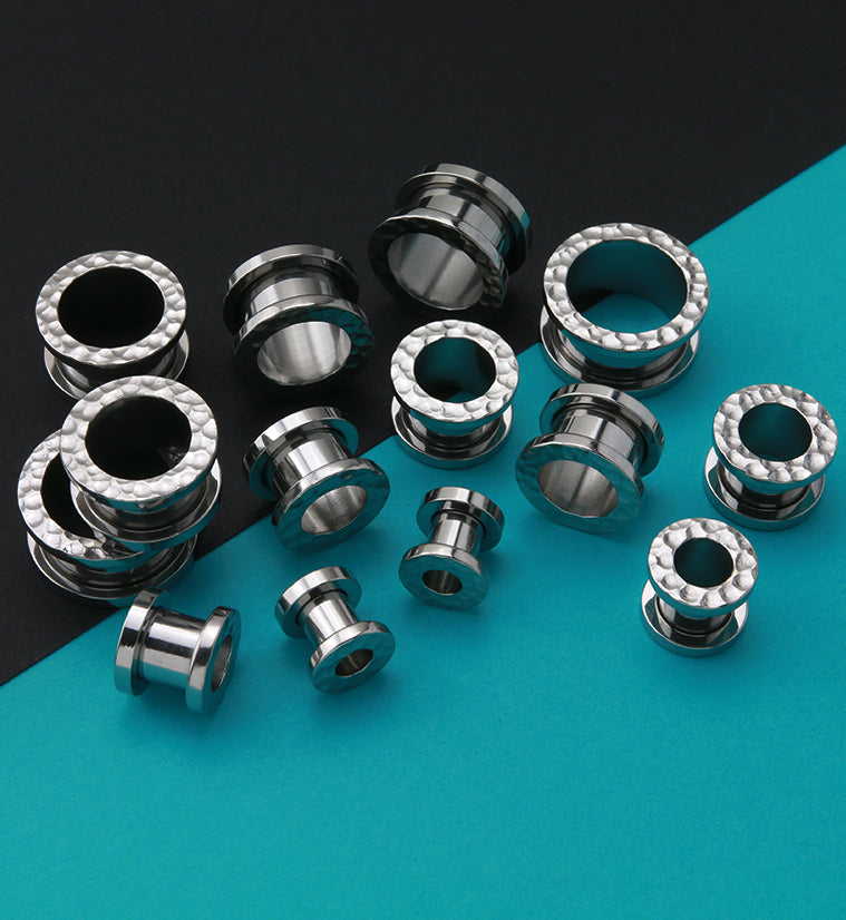 Hammered Stainless Steel Tunnels
