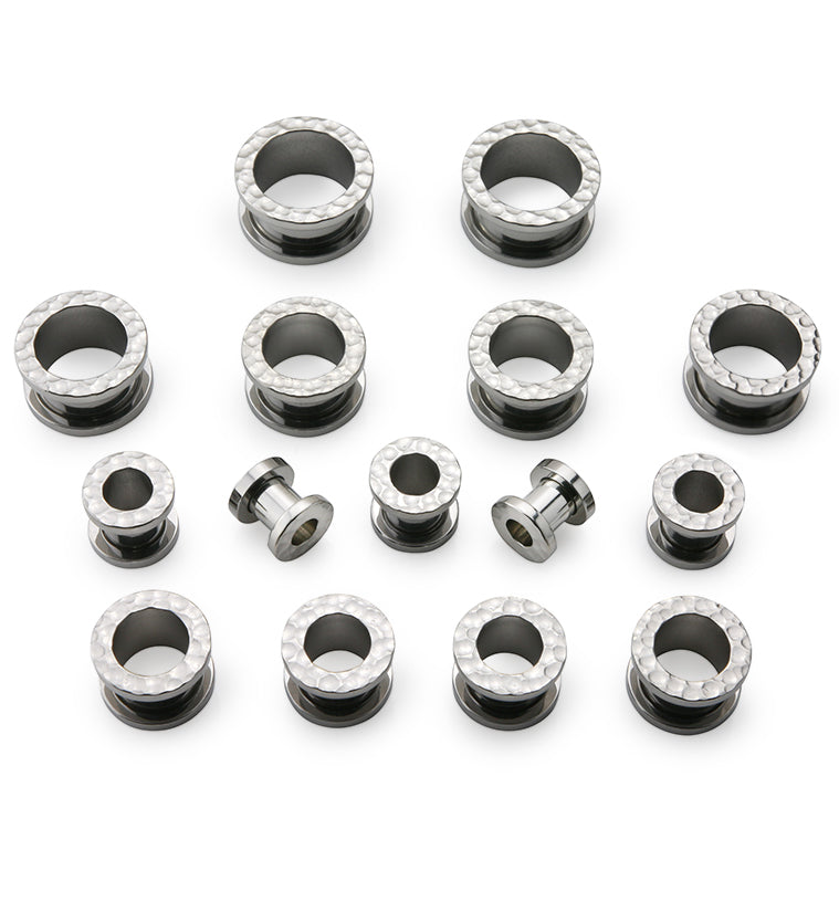 Hammered Stainless Steel Tunnels