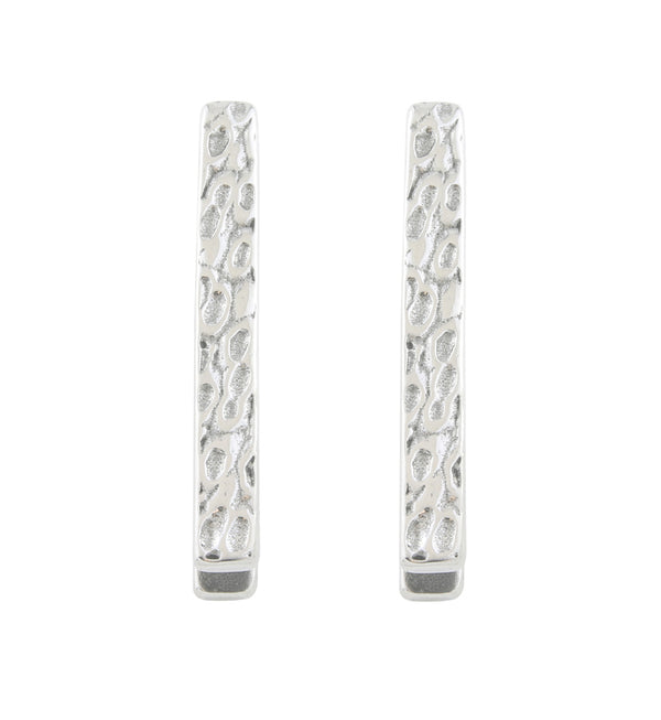 Hammered Tower Bar Ear Weights