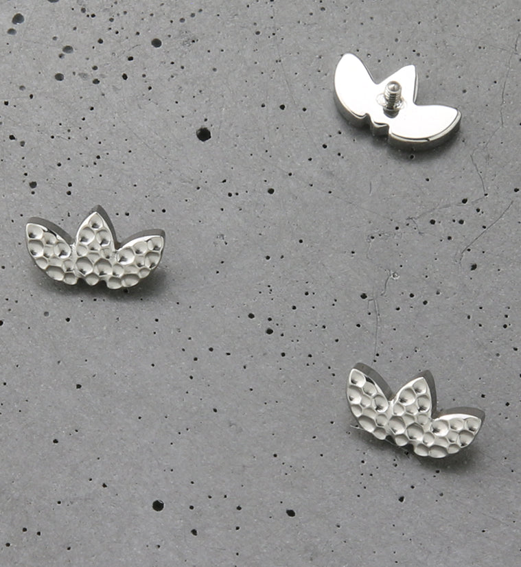 Hammered Triple Empress Internally Threaded Titanium Top