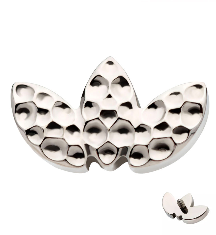 Hammered Triple Empress Internally Threaded Titanium Top