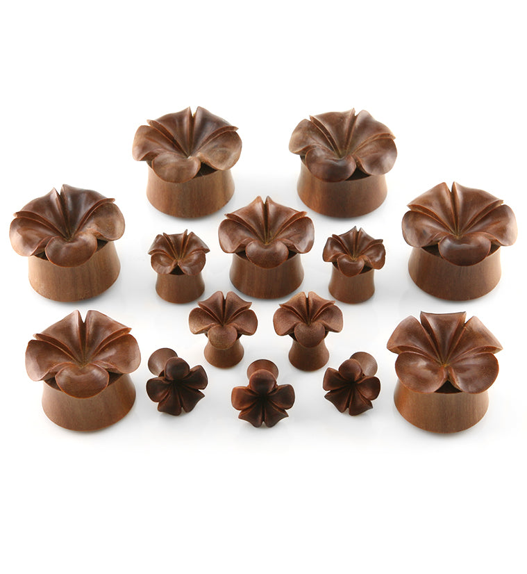 Hawaiian Flower Wood Plugs