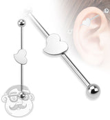 Heart Industrial Stainless Steel Barbell