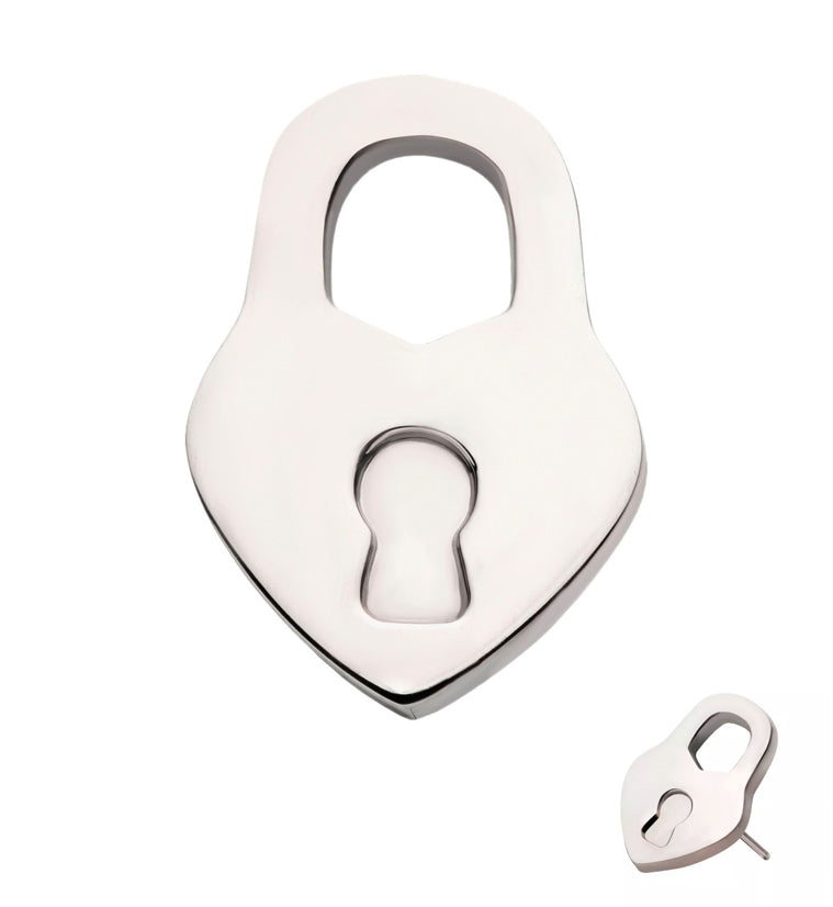 Heart Lock Threadless Titanium Top