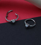 Heart Opal Titanium Hinged Segment Ring