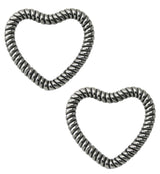 Heart Rope Stainless Steel Hinged Ear Weights