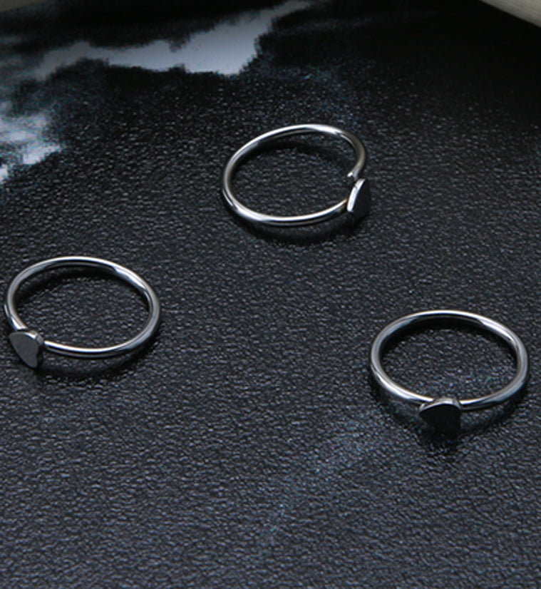 20G Stainless Steel Heart Seamless Ring