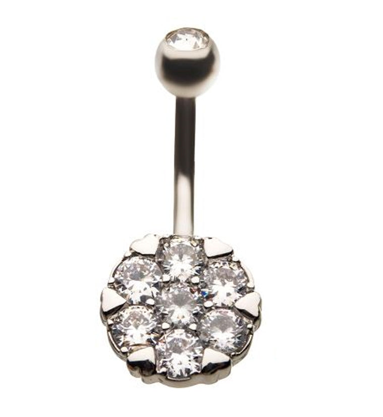 Hedron CZ Belly Ring