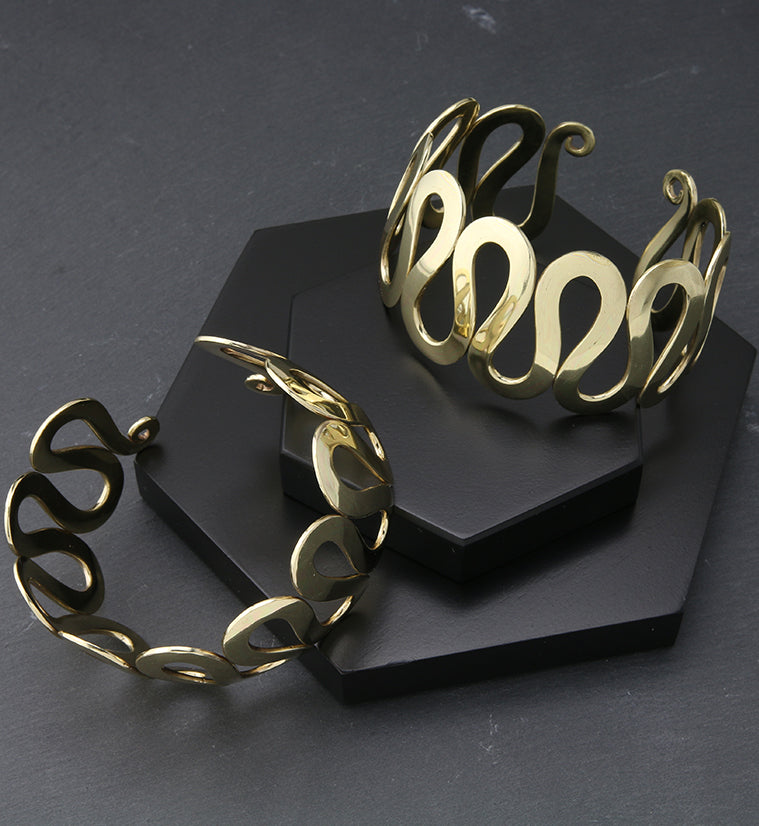 Helix Brass Bangle