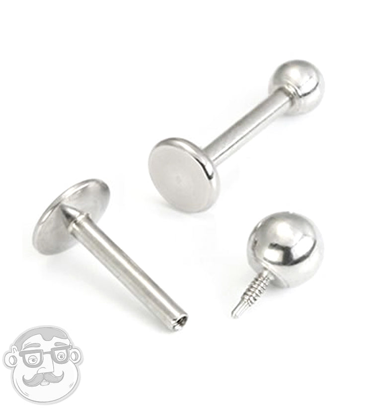 18G Stainless Steel Labret / Flatback