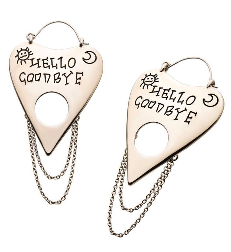 20G Hello Goodbye Plug Hoops