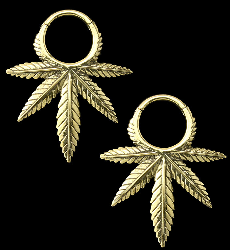 Hemp Hinged Brass Ear Weights