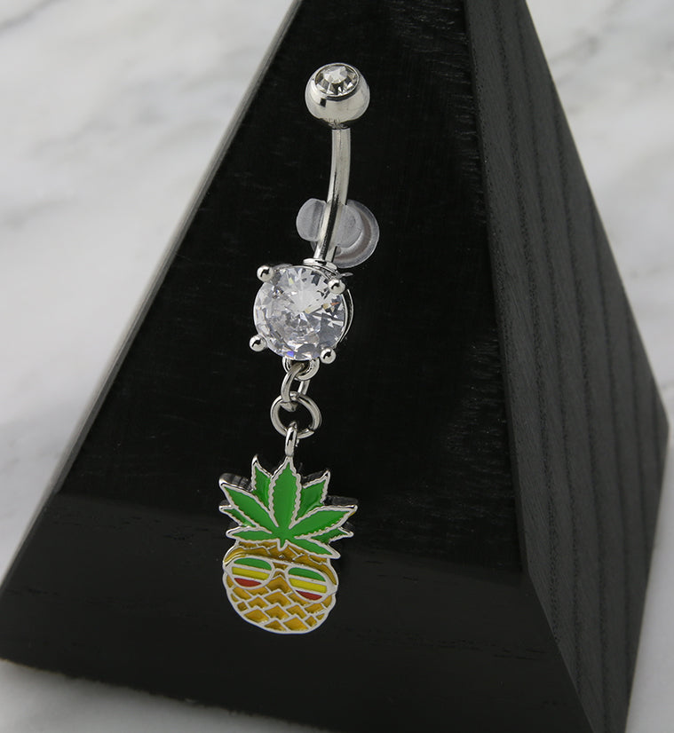 Hemp Pineapple Belly Button Ring