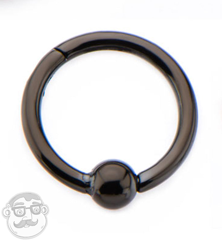 Black PVD Hinged Segment Captive Ring