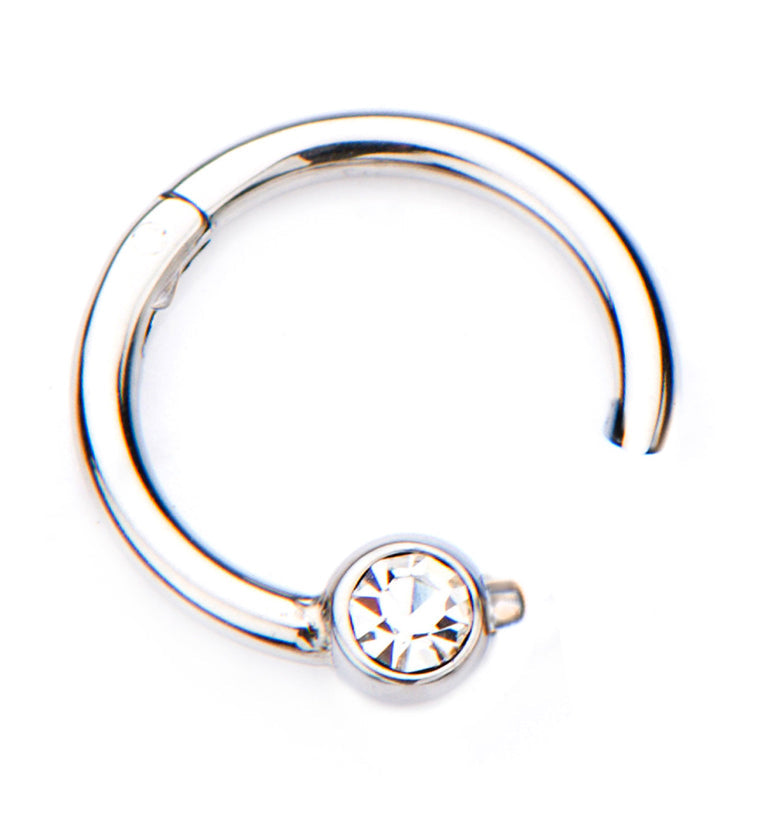 Hinged Segment Captive CZ Ring