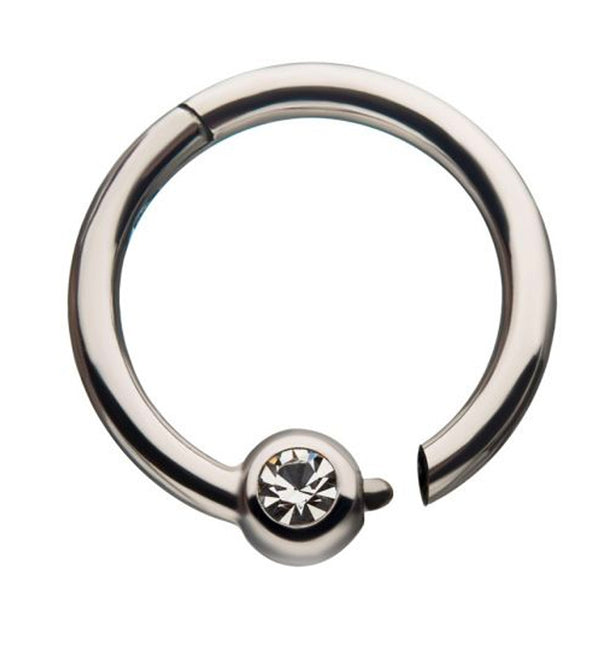 Hinged Segment Captive CZ Ring | UrbanBodyJewelry.com