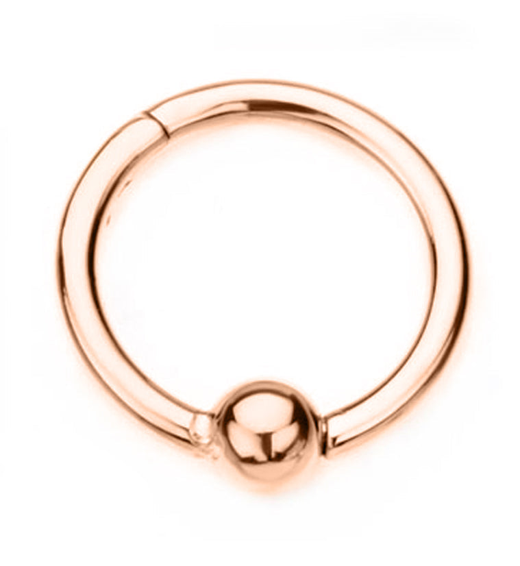 Rose Gold PVD Hinged Segment Captive Ring