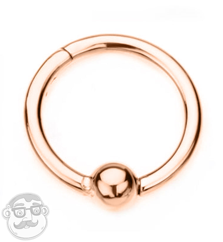 Rose Gold PVD Hinged Segment Captive Ring