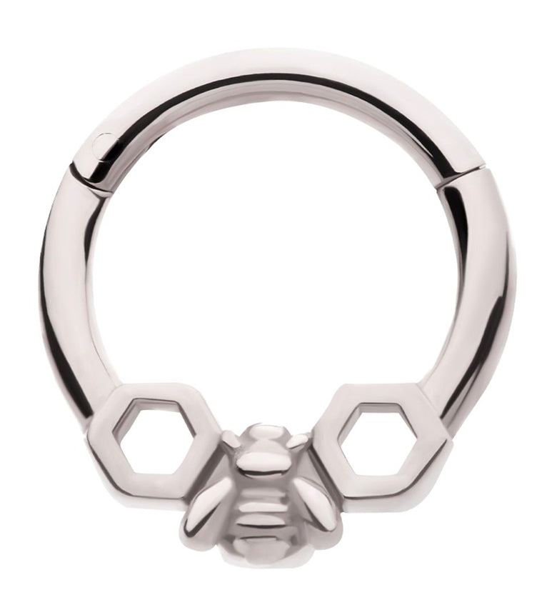 Honeycomb Bee Stainless Steel Hinged Segment Ring