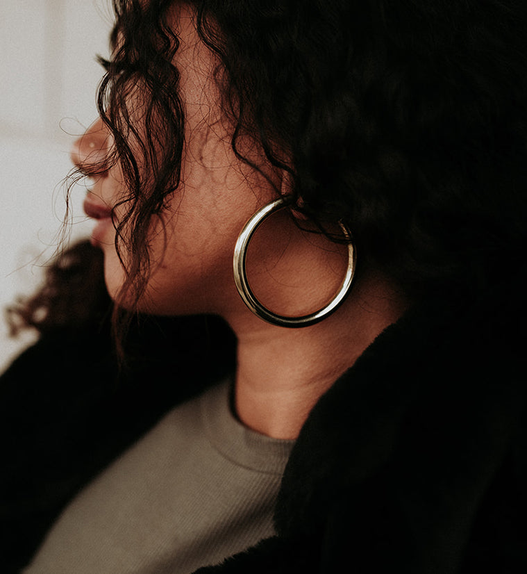 Brass Hoop Plugs - Ear Weights