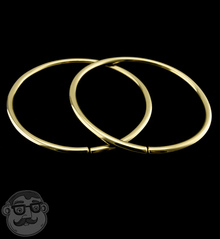Fierce XL Brass Hoops