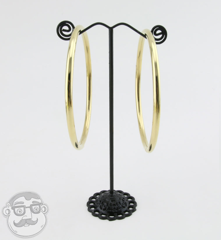 Fierce XL Brass Hoops