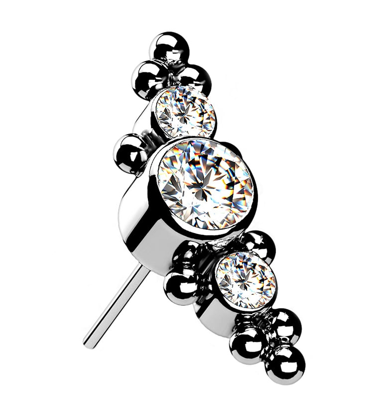 Horde Cluster CZ Titanium Threadless Top