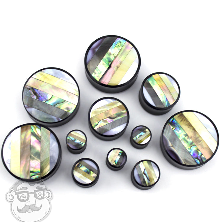 Horn Plugs With Striped Shell Inlay