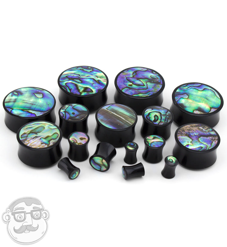 Horn Plugs With Abalone Shell Inlay