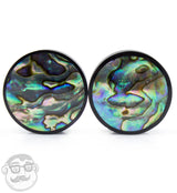 Horn Plugs With Abalone Shell Inlay