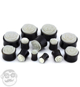 Horn Plugs With Rosebud Inlay