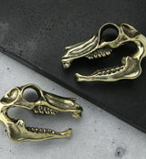 Horse Skull Brass Hangers - Earrings