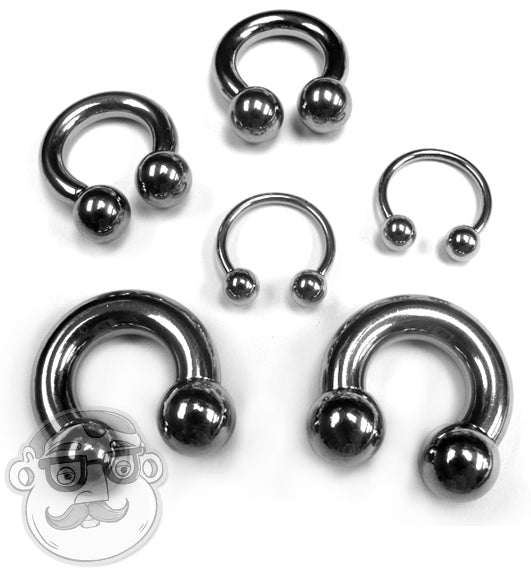 Stainless Steel Circular Horseshoe Ring
